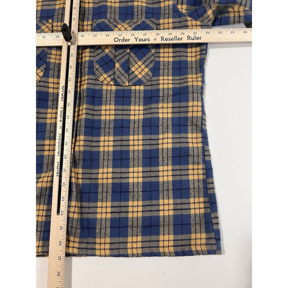 Vintage LL Bean Shirt Women 18 Flannel Timberline Freeport Main Blue‎ Button Up - Picture 3 of 5
